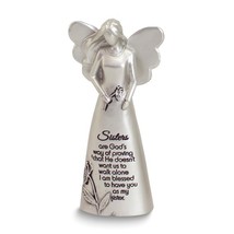 Silver-Tone Enamel &quot;Sisters&quot; Angel Figurine - £23.59 GBP