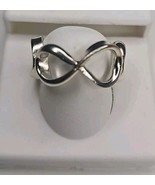 925 Silver Infinity Ring Size 9 Loops Circles Chunky Mens Woman&#39;s Fashio... - £45.93 GBP