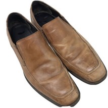 Johnston &amp; Murphy Loafer Slip On Dress Shoe Brown Leather Almond Toe Men... - $21.77