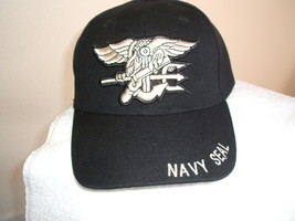 U S Navy Seal emblem on a new Black ball cap - $20.00