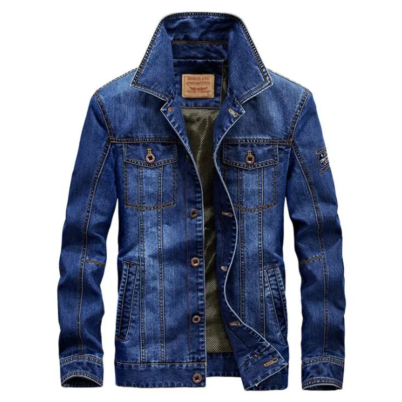 2022 Denim Jackets Men Jeans Coats Autumn Spring Casual Turn-Down boy Hip Hop  W - £156.45 GBP