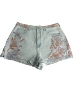 American Eagle Women&#39;s High Rise floral embroidered Mom Jean Shorts Size 8 - $18.81