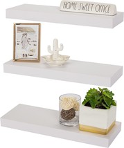 Sorbus Floating Shelf Set — Rustic Wood Hanging Rectangle Wall, And More. - £33.51 GBP