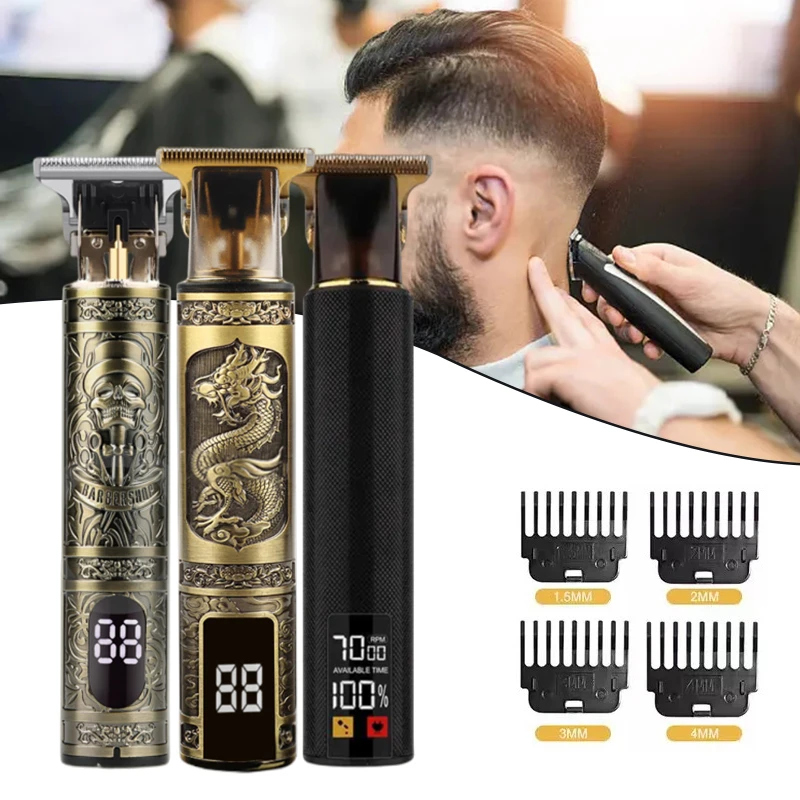 LCD Digital Display T9 All Metal Shaver Travel Portable Electric Barber Electric - £11.52 GBP+