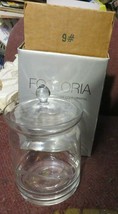 Fostoria Crystal glass Biscuit Jar in box - £12.62 GBP