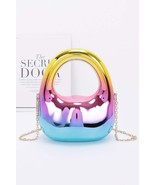Chic Metallic Acrylic Bag with Mixed Metal Accents for Stylish Statement - $36.50