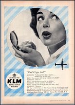 1950s KLM Royal Dutch Airlines PRINT AD BX2 - $140.88 MXN