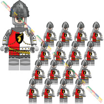 16Pcs Medieval Wars of the Roses Broadsword Warrior Minifigures Building... - £23.09 GBP