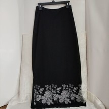 Maxi skirt  smaill size by Maxi USA black color with flowers print waist 28&quot;... - £13.93 GBP