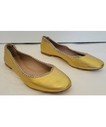 CHLOE Gold Metallic Lambskin Ballerina Flats - Size 10 - $69.99