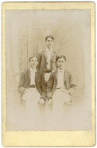 Circa 1880&#39;S Cabinet Card Handsome Young Men Possibly Brothers? Centre Harbor NH - £11.14 GBP