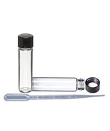 Perfume Studio Clear Glass Vials 1 Dram / 4 Dram Set with Sturdy Black P... - $156.64 MXN