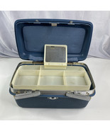 Vtg Samsonite Royal Traveller Aurora Hard Train Case Blue - Mirror &amp; Tray - $37.04