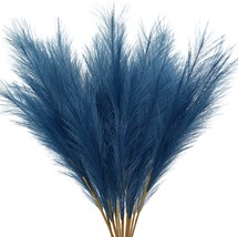 Vierena 8 Pcs Faux Pampas Grass 38&quot;/3.1Ft Tall Artificial Pompous Grass, Blue - £31.96 GBP