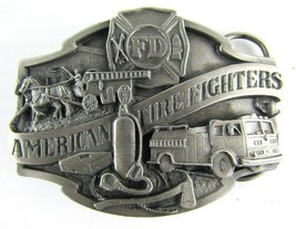 American Firefighters Siskiyou Vintage 1988 Metal Heavy Belt Buckle - $17.65