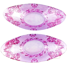 Arda Glassware Handpainted Purple Glass Bowls Turkey Set of Two - $40.58