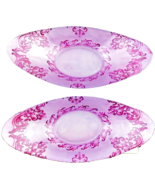 Arda Glassware Handpainted Purple Glass Bowls Turkey Set of Two - £32.06 GBP