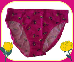 M L XL Hot Pink Floral Stretch Cotton Victorias Secret HighLeg Waist Brief Panty - £8.62 GBP