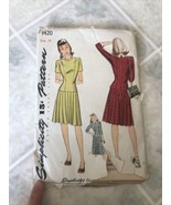 Vintage Simplicity Sewing Pattern 1420 Womens Dress 2 Pieces Sz 14 32 Bust  - £33.90 GBP