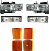 Headlights For GMC Truck 1994-1998 Yukon Suburban With Turn Signals Side Markers - £117.60 GBP