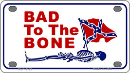 Bad To The Bone Novelty Mini Metal License Plate Tag - £11.95 GBP