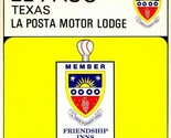 Vtg Chrome Postcard El Paso TX Texas 9x4 La Posta Motor Lodge Friendship... - $8.87