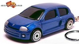 RARE KEY CHAIN RING BLUE RENAULT CLIO LUTECIA GREAT GIFT CUSTOM LIMITED ... - $38.98