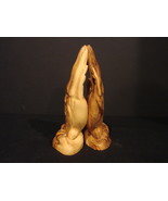 Hand Carved Olive Wood Praying Hands Statue from the Holyland - £12.78 GBP