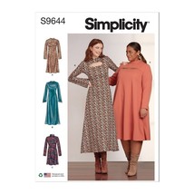 Simplicity Sewing Pattern 9644 R11673 Dress Knit Keyhole Misses Size 20W... - $8.99