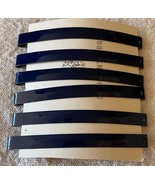 ⭕⭕VTG 6 Vintage Hair Barrettes for Women, New, Length 9 cm, Blue Metal - €10,19 EUR