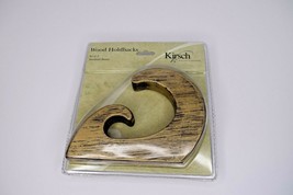 Kirsch Wooden Curtain Hold Backs 2 Pack Anodized Bronze Swirl - $14.84