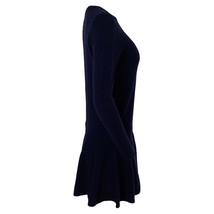 Ganni Mini Dress In Merino Wool Women Blue Xs - $114.00