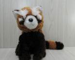Aurora world plush red panda 2015 brown orange white sitting ringed stri... - $10.39