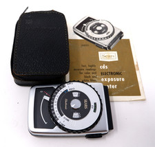 SEARS 38890 CDS ELECTRONIC EXPOSURE METER LIGHT METER WITH LEATHER CASE ... - $24.48