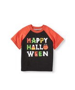 Halloween Toddler Boy Short Sleeve Raglan Graphic T-Shirt Size 4T/NP4 Black - £10.11 GBP