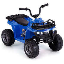 6V Kids Ride On Electric ATV with LED Headlights and MP3 Player-Blue - C... - $120.69
