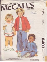 Mc Call's Pattern 6407 Sz 3 Toddler's T-SHIRT, Pants, Shorts, Unlined Jacket - £2.35 GBP