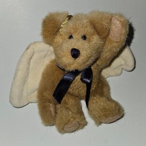 Boyds Bear Starcatcher Small 5.5&quot; Teddy Plush Wings Blue Bow Star Not Included - £7.87 GBP
