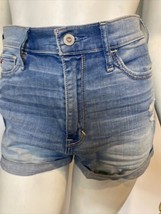Hollister Denim Distressed Jean Shorts Size 7 - £9.75 GBP
