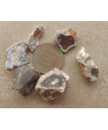 6 small Natural MINERAL Rough Raw FLINT Ancient Stone Rock Modiin Israel #1 - £1.96 GBP