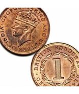 GEORGE VI. RARE KM21 1939 British Empire Honduras. AU Large One Cent UK ... - $122.55