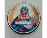 5.5&quot; Vintage Saint Perpetua Troparion Tone 4 Wood Wall Hanging Decor - $23.75