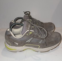 Vionic Walker Classic Stone Gray Yellow Suede Walking Shoes - Women’s Size 9.5 - £31.17 GBP
