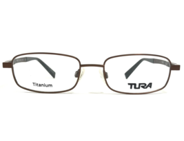Tura Brille Rahmen T124 BRN Brown Rechteckig Voll Felge 53-18-145 - £36.16 GBP