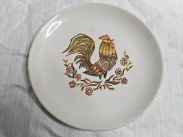 Taylor Smith &amp; Taylor (TS&amp;T) Rooster Bread &amp; Butter Plate 6 5/8&quot; Colorful 1960&#39;s - £10.25 GBP