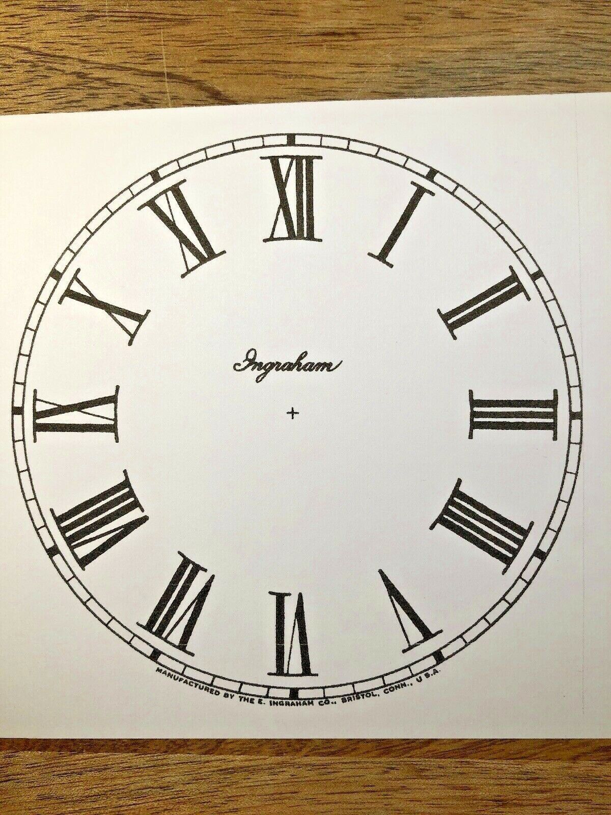 5 Inch Ingraham Clock Replacement Paper Dial             (Lot143) - $6.98