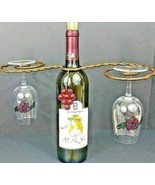 Texas Ladies Wine Bottle Glass Holder W/2 Wine Glasses Read Labels All M... - €19,72 EUR