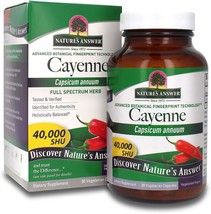 Nature&#39;s Answer Cayenne Pepper Powder Capsule Supplement, 90-Count | Natural Met - £21.57 GBP