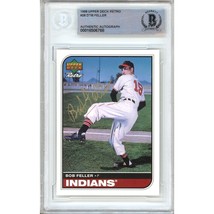 Bob Feller Cleveland Indians Signed 1998 Upper Deck Retro BGS BAS Auto Slab HOF - £55.94 GBP