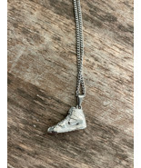 NEW NIKE AIR JORDAN SNEAKER SILVER NECKLACE PENDANT 20&quot; STAINLESS STEEL ... - €16,90 EUR